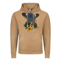 Vintage Camel baby cow black angus calf with flowers Vintage Hoodie - RanaPortraitStore