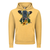 Vintage Mustard baby cow black angus calf with flowers Vintage Hoodie - RanaPortraitStore