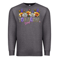 Charcoal Heather you grow girl Premium Sweatshirt - NancyCooperArtShop