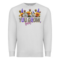 Dove Grey you grow girl Premium Sweatshirt - NancyCooperArtShop
