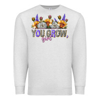 Oatmeal Heather you grow girl Premium Sweatshirt - NancyCooperArtShop