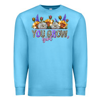 Ocean Blue you grow girl Premium Sweatshirt - NancyCooperArtShop