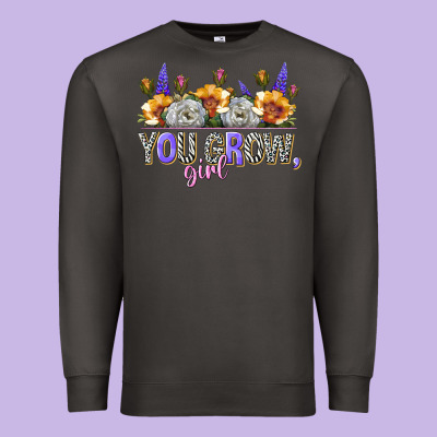 You Grow Girl Premium Sweatshirt Designed By Nancycooperartshop