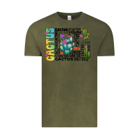 Vintage Olive cactus Vintage Tee - CowhideDigitalArt