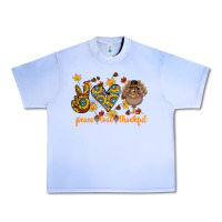 Grape Ice Peace Love Thankful Urban Heavy Tee - CowhideDigitalArt