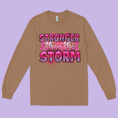 Stronger Than The Storm Long Sleeve Tee Designed By Artiststas