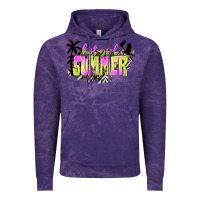 Cloud Purple hot girl summer with palms Vintage Hoodie - texasbilliewilder