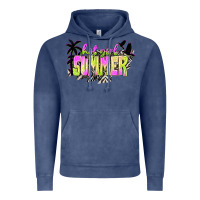 Vintage Denim hot girl summer with palms Vintage Hoodie - texasbilliewilder