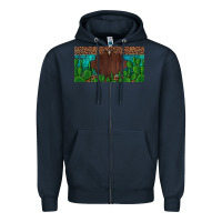 Navy western cactus leopard and turquoise custom nametext license plate Zipper Hoodie - Artiststas