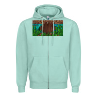 Seafoam western cactus leopard and turquoise custom nametext license plate Zipper Hoodie - Artiststas