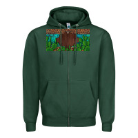 Sports Green western cactus leopard and turquoise custom nametext license plate Zipper Hoodie - Artiststas