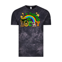 Cloud Black feeling lucky Vintage Tee - FaDigitalArtStudio