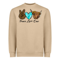 Mushroom peace love cow Heavyweight Sweatshirt - RanaPortraitStore