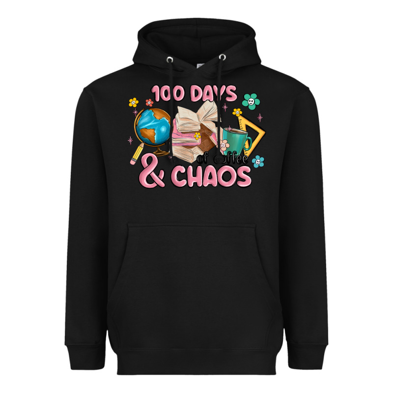 100 Days Of Coffe And Chaos Heavyweight Hoodie by MaliasSmallBusiness | Teevron