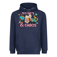 Navy 100 days of coffe and chaos Heavyweight Hoodie - MaliasSmallBusiness