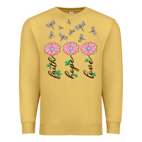 Antique Gold faith hope love Premium Sweatshirt - MaliasSmallBusiness