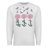 Oatmeal Heather faith hope love Premium Sweatshirt - MaliasSmallBusiness