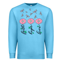 Ocean Blue faith hope love Premium Sweatshirt - MaliasSmallBusiness