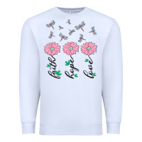 White faith hope love Premium Sweatshirt - MaliasSmallBusiness