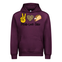 Mauve Wine Peare Love Tacos Urban Hoodie - Bettercallsaul