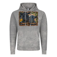 Cloud Rock western black angus cattle and calf with leopard Vintage Hoodie - RanaPortraitStore
