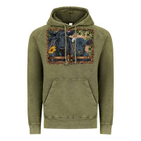 Vintage Olive western black angus cattle and calf with leopard Vintage Hoodie - RanaPortraitStore