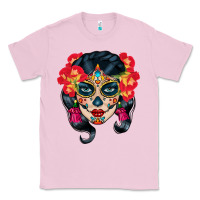 Bubblegum Pink sugar skull Classic Tee - BundleAndBundleShop