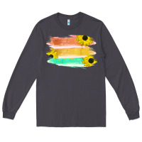 Colored Triple Sunflower Brush Strokes Long Sleeve Tee | Teevron