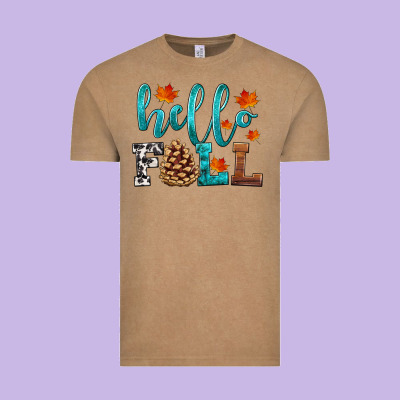 Hello Fall Vintage Tee Designed By Hra Design Shop