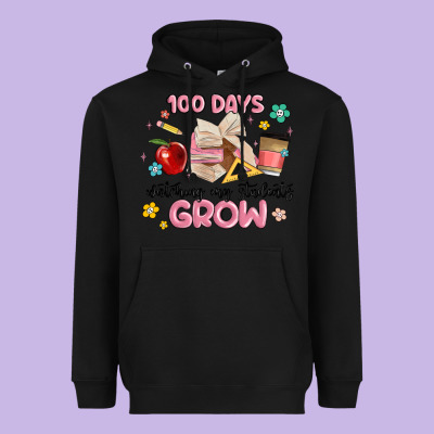 100 Days Of Watching My Students Grow Heavyweight Hoodie Designed By Maliassmallbusiness