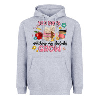 Heather Grey 100 days of watching my students grow Heavyweight Hoodie - MaliasSmallBusiness
