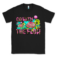 Black go with the flow Classic Tee - AdoDesignShop