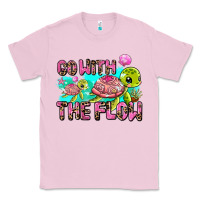 Bubblegum Pink go with the flow Classic Tee - AdoDesignShop