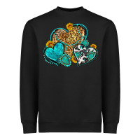 Western Turquoise Hearts Heavyweight Sweatshirt | Teevron