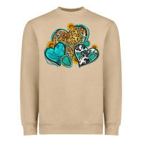 Mushroom western turquoise hearts Heavyweight Sweatshirt - Zillion Design Studio
