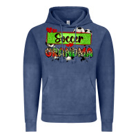 Vintage Denim soccer grandma with leopard Vintage Hoodie - Zillion Design Studio