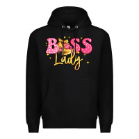 Black boss lady Premium Hoodie - LillyAllenDesigns