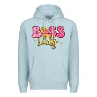 Blue Mist boss lady Premium Hoodie - LillyAllenDesigns