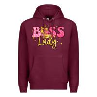 Burgundy boss lady Premium Hoodie - LillyAllenDesigns