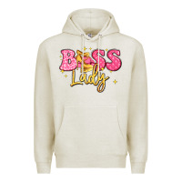Oatmeal Heather boss lady Premium Hoodie - LillyAllenDesigns