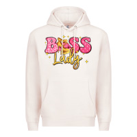 Pale Pink boss lady Premium Hoodie - LillyAllenDesigns