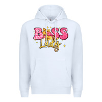White boss lady Premium Hoodie - LillyAllenDesigns