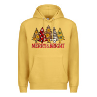 Antique Gold merry and bright leopard christmas trees Premium Hoodie - AdoDesignShop