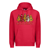 Cardinal merry and bright leopard christmas trees Premium Hoodie - AdoDesignShop