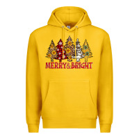 Lemon merry and bright leopard christmas trees Premium Hoodie - AdoDesignShop