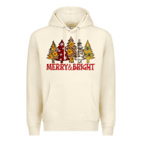 Sandshell merry and bright leopard christmas trees Premium Hoodie - AdoDesignShop