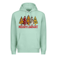 Seafoam merry and bright leopard christmas trees Premium Hoodie - AdoDesignShop