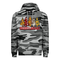 Slate Camo merry and bright leopard christmas trees Premium Hoodie - AdoDesignShop