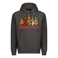 Smoke merry and bright leopard christmas trees Premium Hoodie - AdoDesignShop