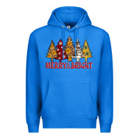 True Royal merry and bright leopard christmas trees Premium Hoodie - AdoDesignShop